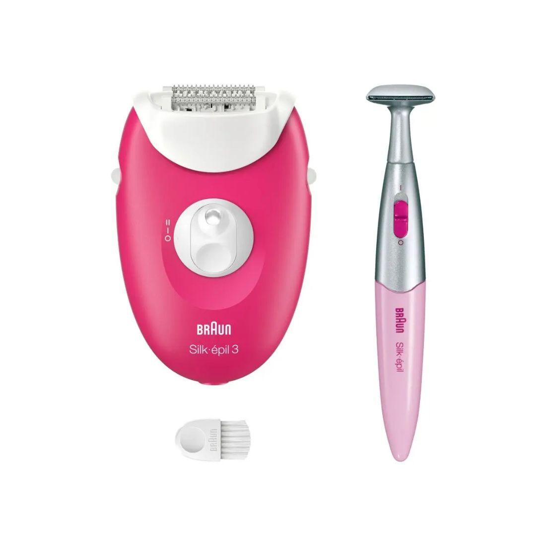 BRAUN Epilator legepil SE3-202RBYBOX MN, 2 brzine, roze