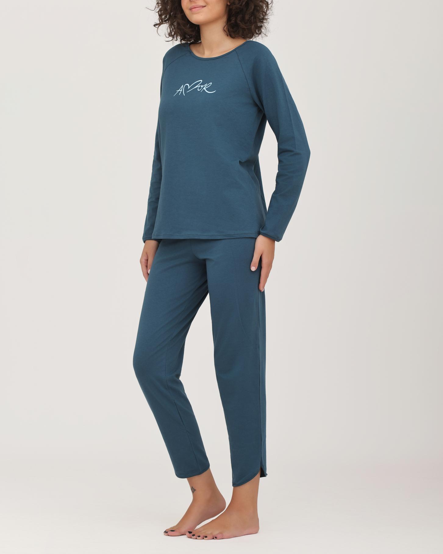 Alma Ras Ženska pidžama Dea, dugi rukava, teget