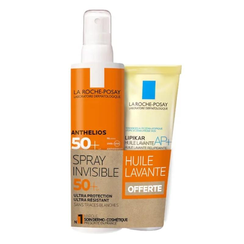 La Roche-Posay Anthelios Invisible Scented Body Spray SPF50+ 200ml + Lipikar Washing Oil 100ml Free, Bijela