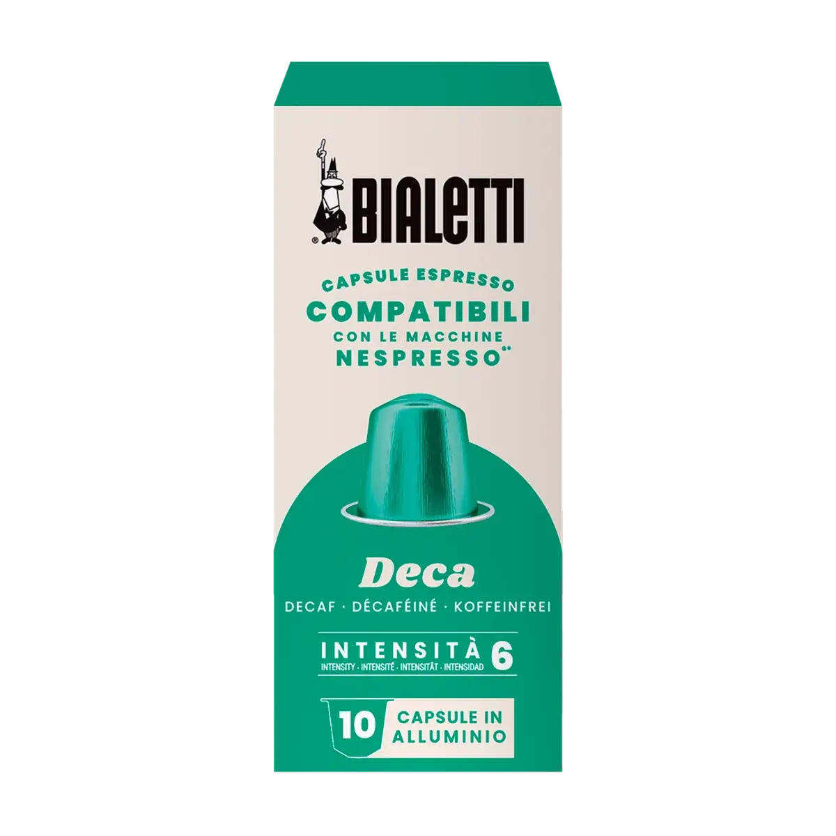 BIALETTI kapsule Nespresso kompatibilne Decaffeinato 10/1
