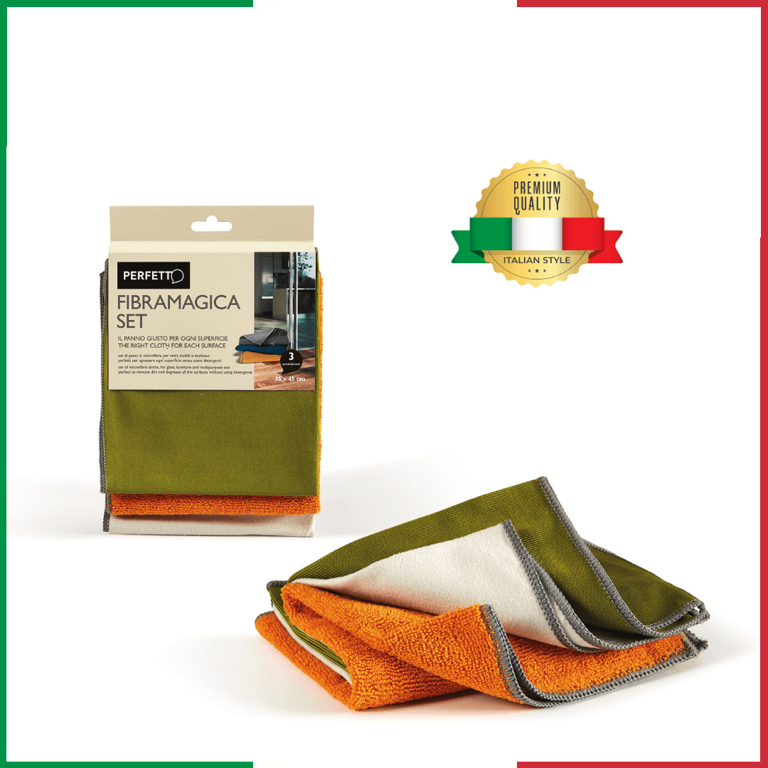 PERFETTO  Fibramagica set 3u1 višenamenske mikrofiber krpe za čišćenje