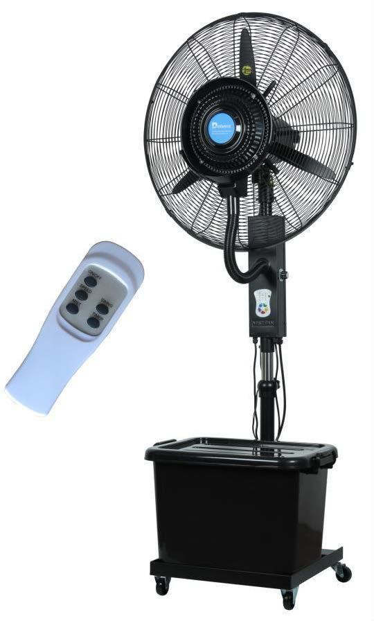 Debenz Industrijski ventilator sa raspršivačem vode sa daljinskim upravljačem Master, 41l, Crni