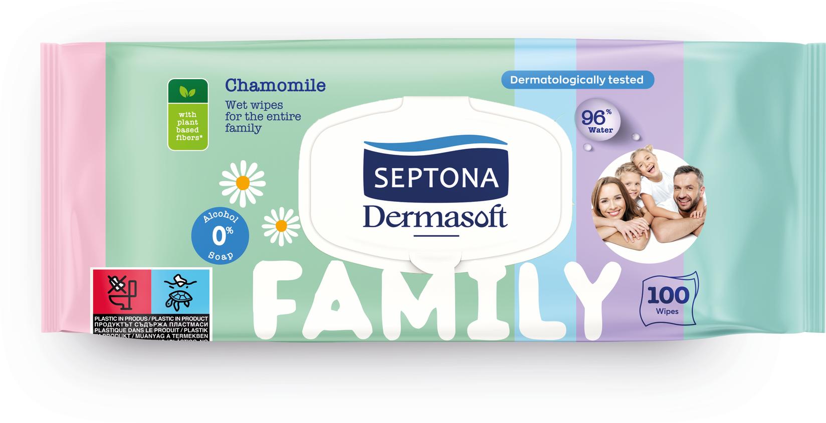 Septona Vlažne maramice Dermasoft Family 100/1