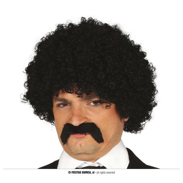 Perika kovrdžava sa brkovima, Crna