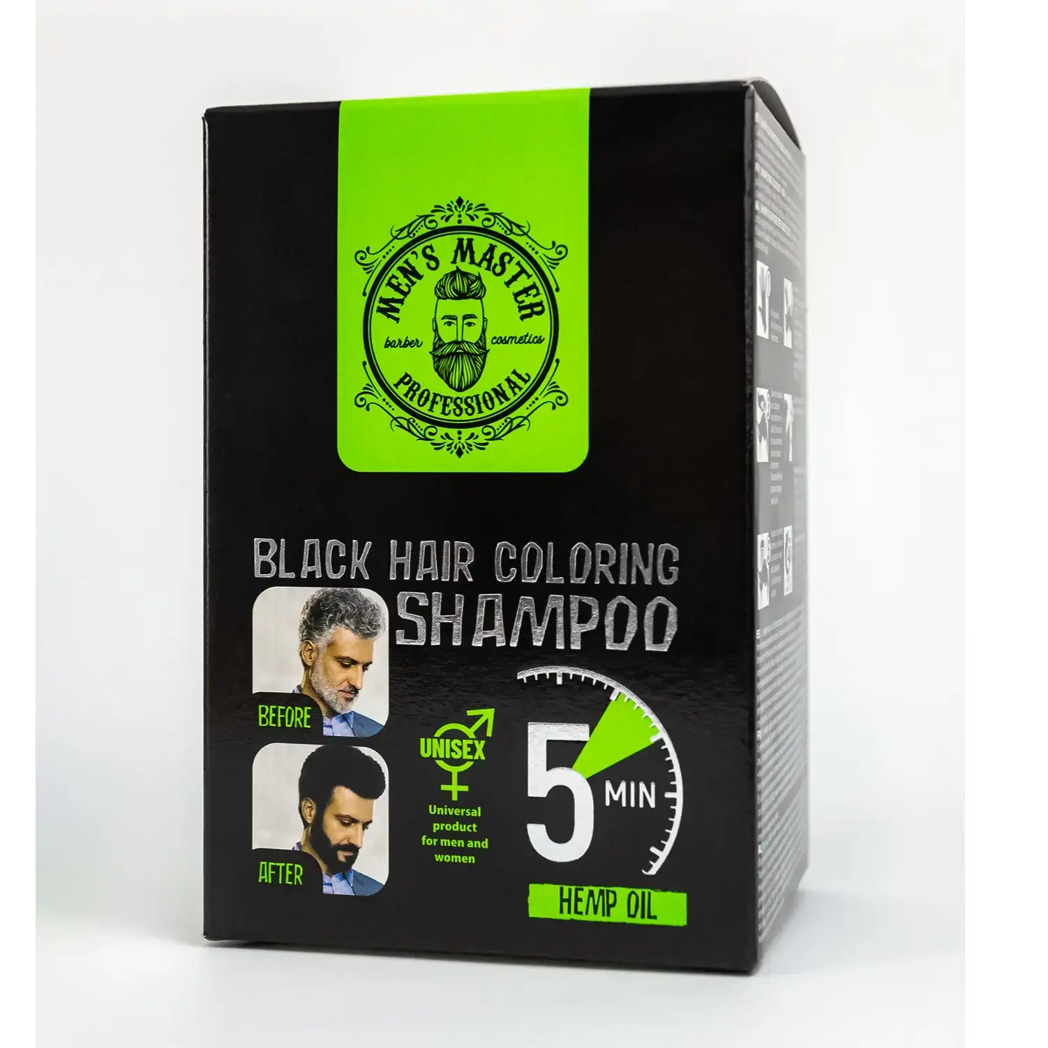 Men's Master Kolor šampon, Crni, 10x25ml