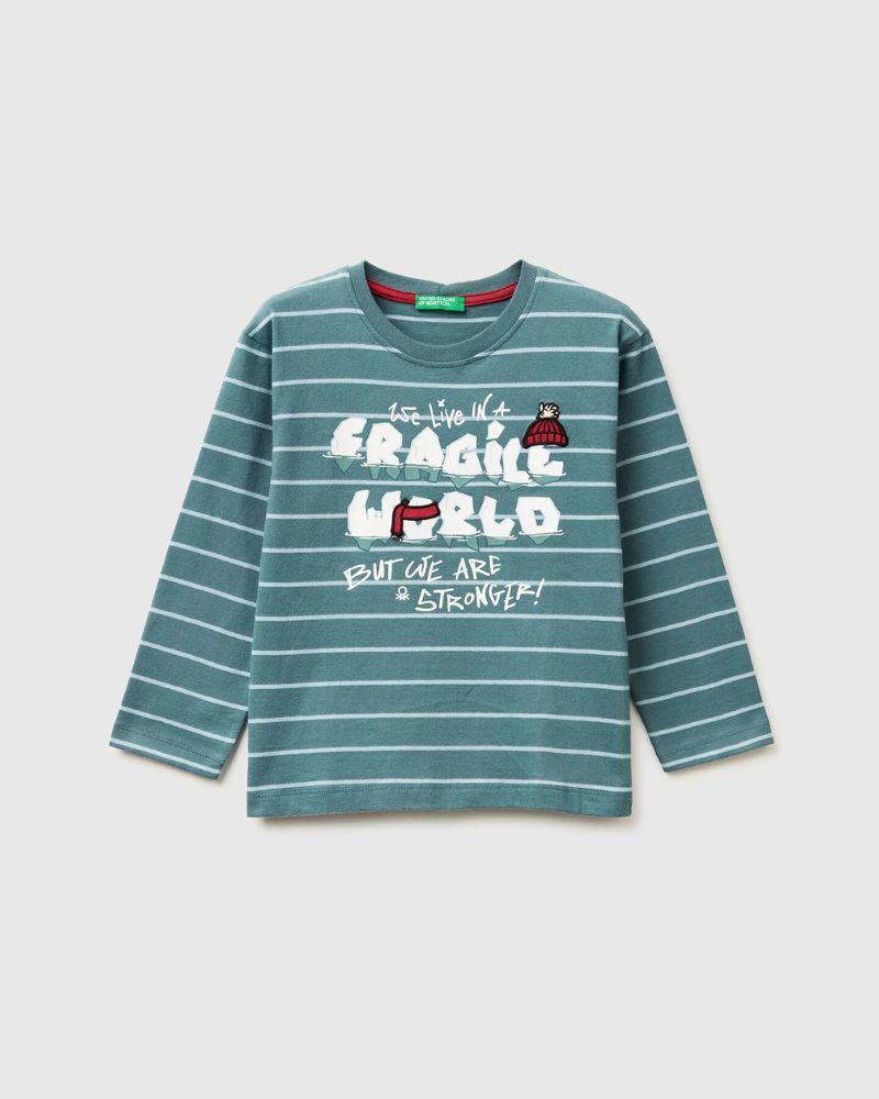 Benetton Majica za dječake 3XVJG10KWP-906-82, Zelena