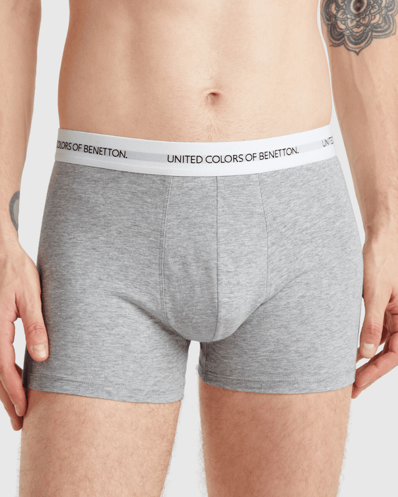 Benetton Muške bokserice 3OP82X00O-501-XL, Sive