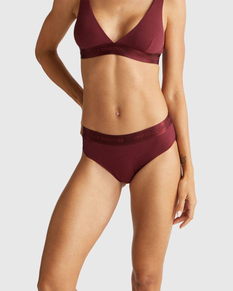 Benetton Ženske gaćice 3OP81S01L-129-S, Bordo