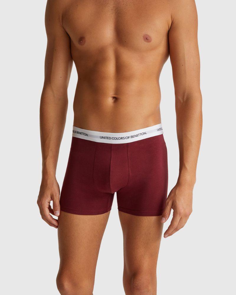 Benetton Muške bokserice 3OP82X00O-129-L, Bordo
