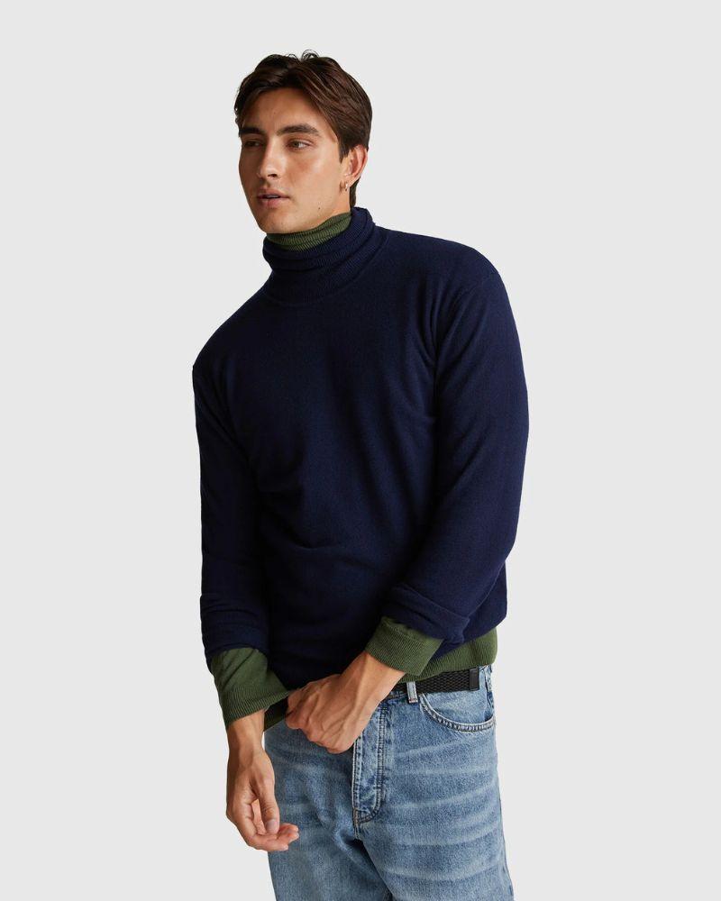 Benetton Muški džemper 1002U2180C-016-XL, Teget