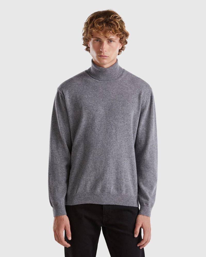 Benetton Muški džemper 1002U2180C-507-L, Sivi