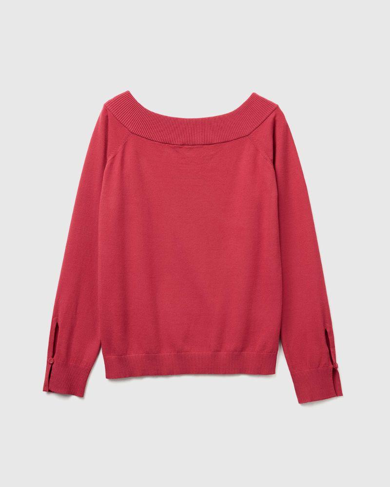 Benetton Ženski džemper 1W2AD10E0-23Z-XS, Crveni