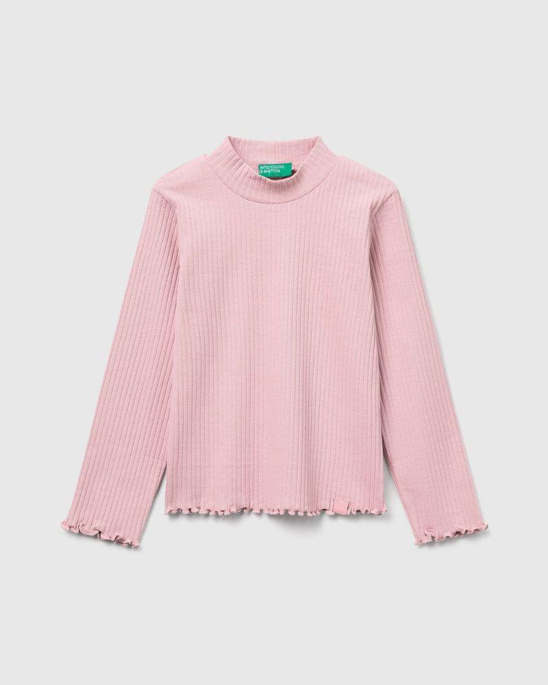 Benetton Majica za djevojčice 3F1AG10JTP-12U-YS, Roza