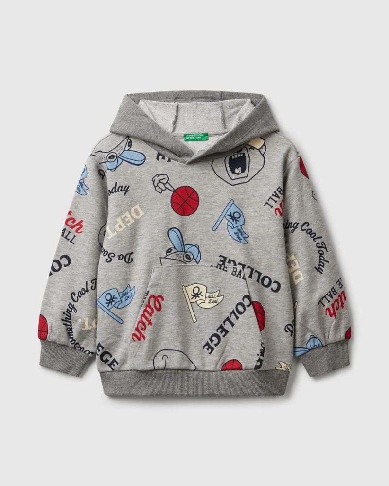 Benetton Duks za djevojčice 3X7YG2017P-64E-98, Sivi