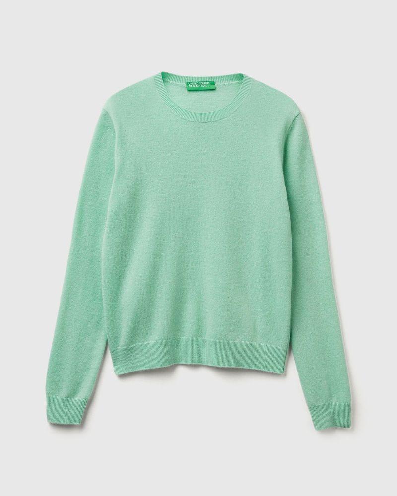 Benetton Ženski džemper 1002D1K01-34P-XL, Zeleni