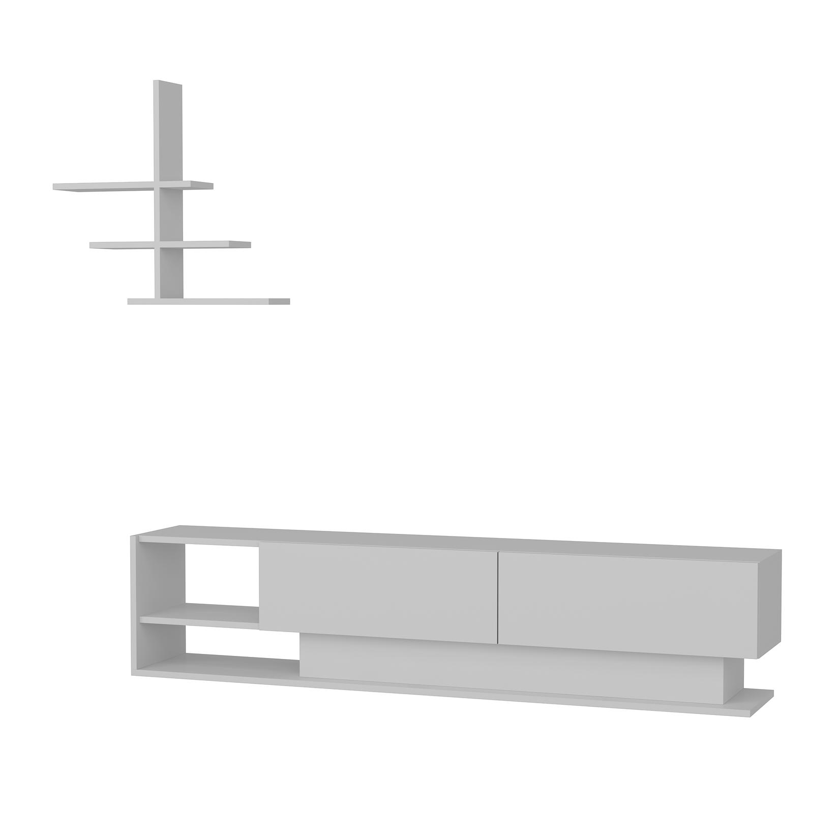 Decorotika TV komoda i polica za zid Liza, Bijela