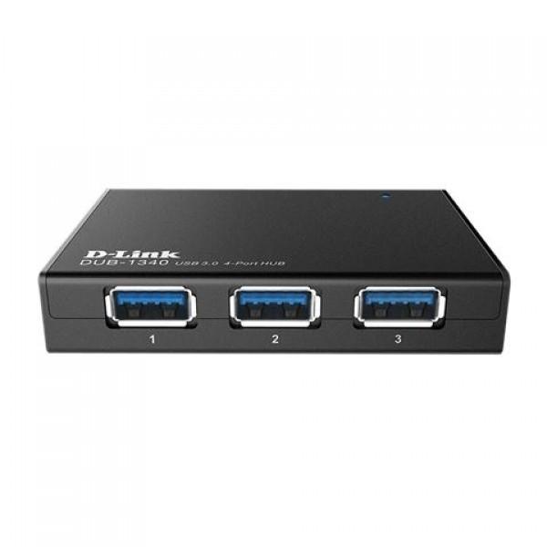 D-LINK USB Hub 4-portni USB 3.0 DUB-1340/E crni