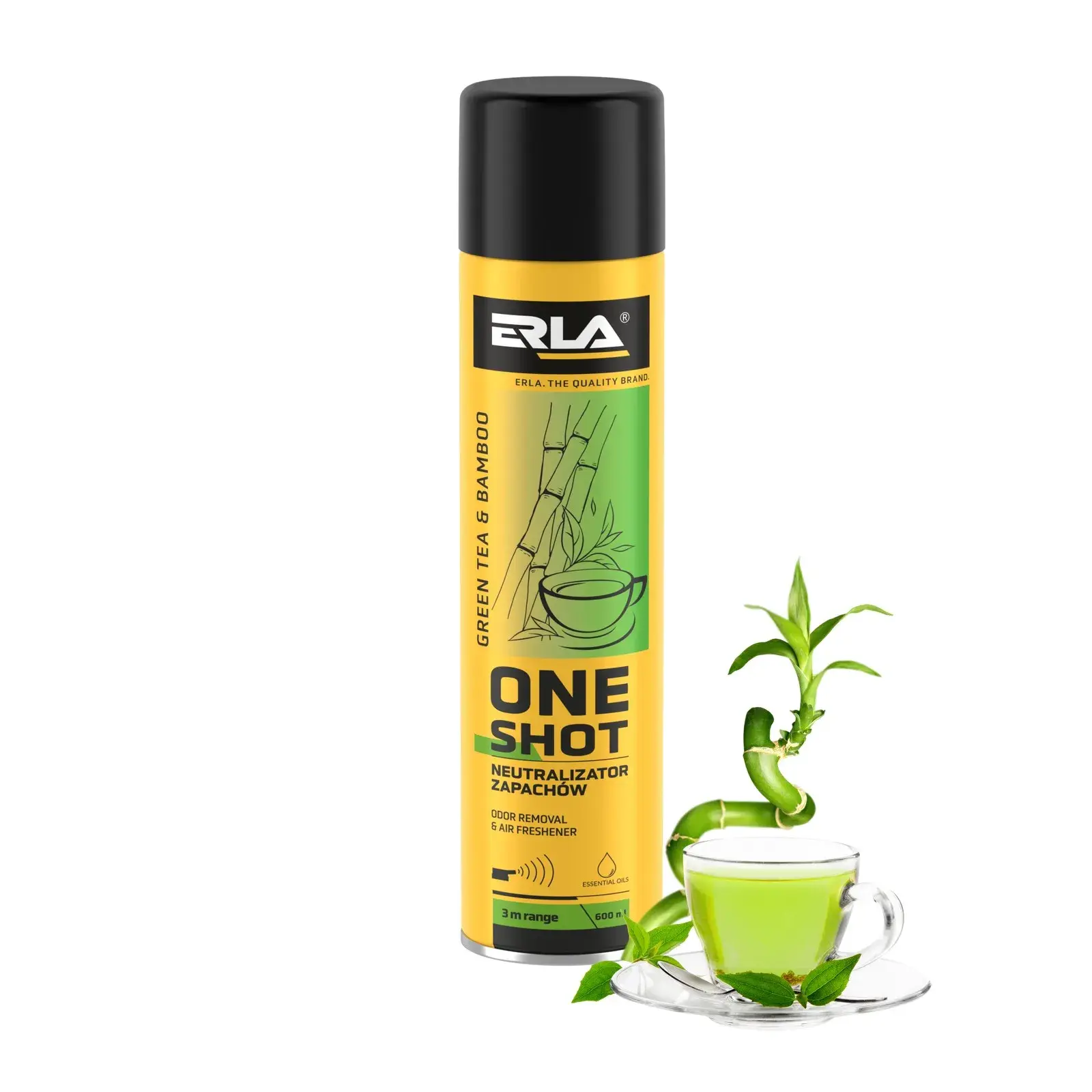ERLA ONE SHOT GREEN TEA&BAMB - osježivač prostora u spreju 600ml