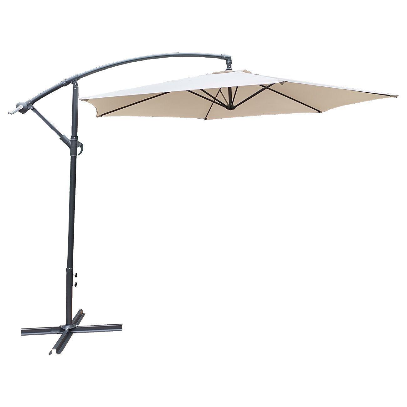 Viseći aluminijski suncobran 300 cm, bež