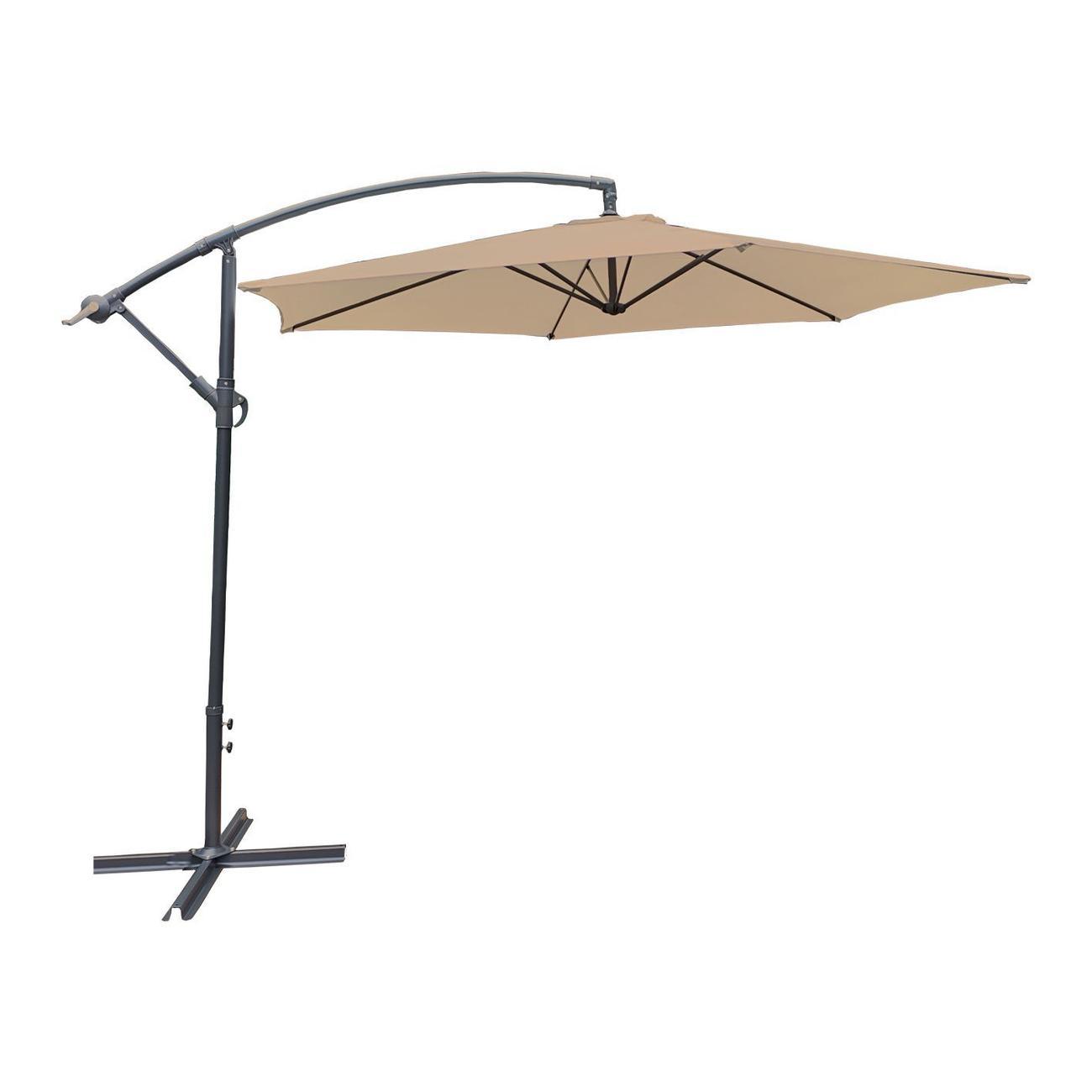 Viseći aluminijski suncobran, 300 cm, bež boje