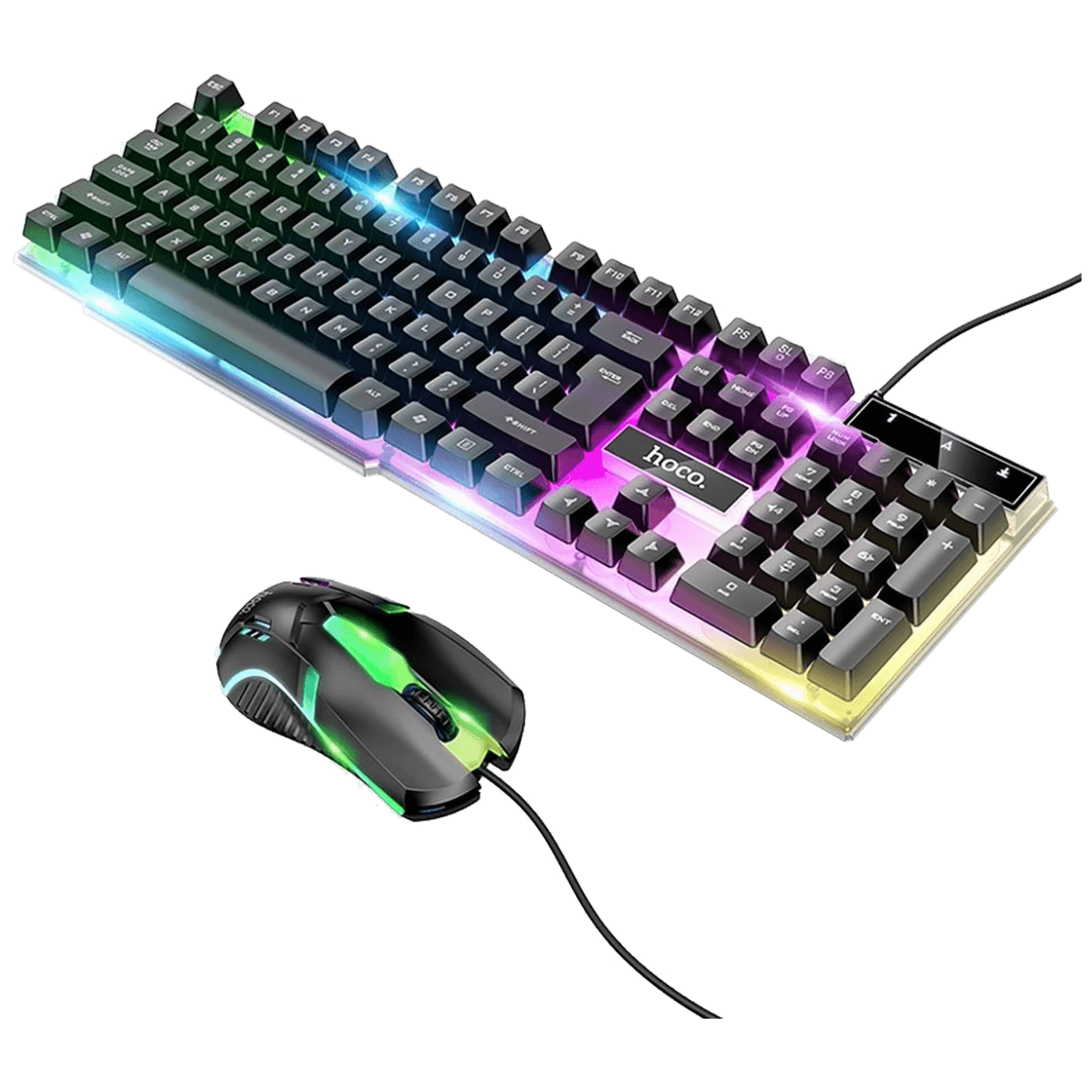 Hoco Tipkovnica+miš, gaming set, RGB osvjetljenje, USB - GM11