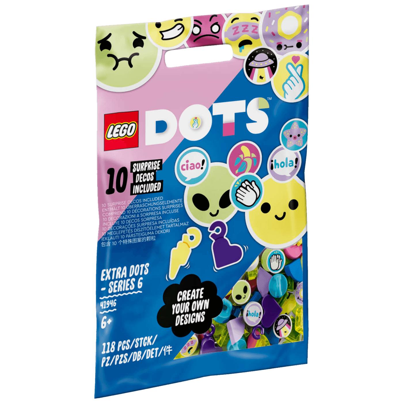 Lego Igračka kocke extra dots series 6, Dots 6g+,Šarena