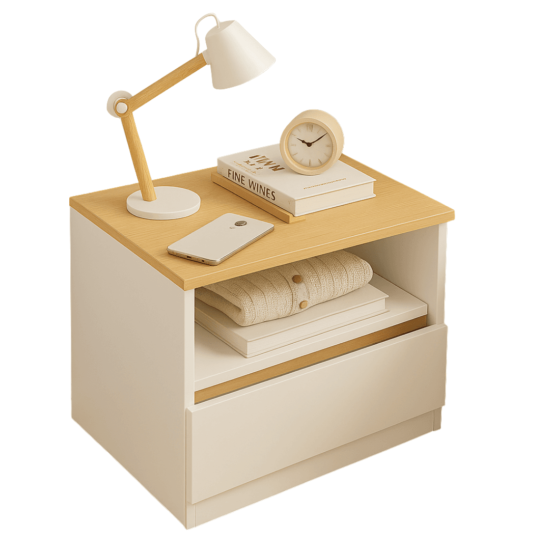 GIGA Spectra nocni ormaric komoda 1 ladica bež