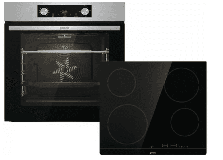 Gorenje Jump Ugradbeni set, Staklokeramička ploča i multifunkcionalna pećnica, 77 l, Inox