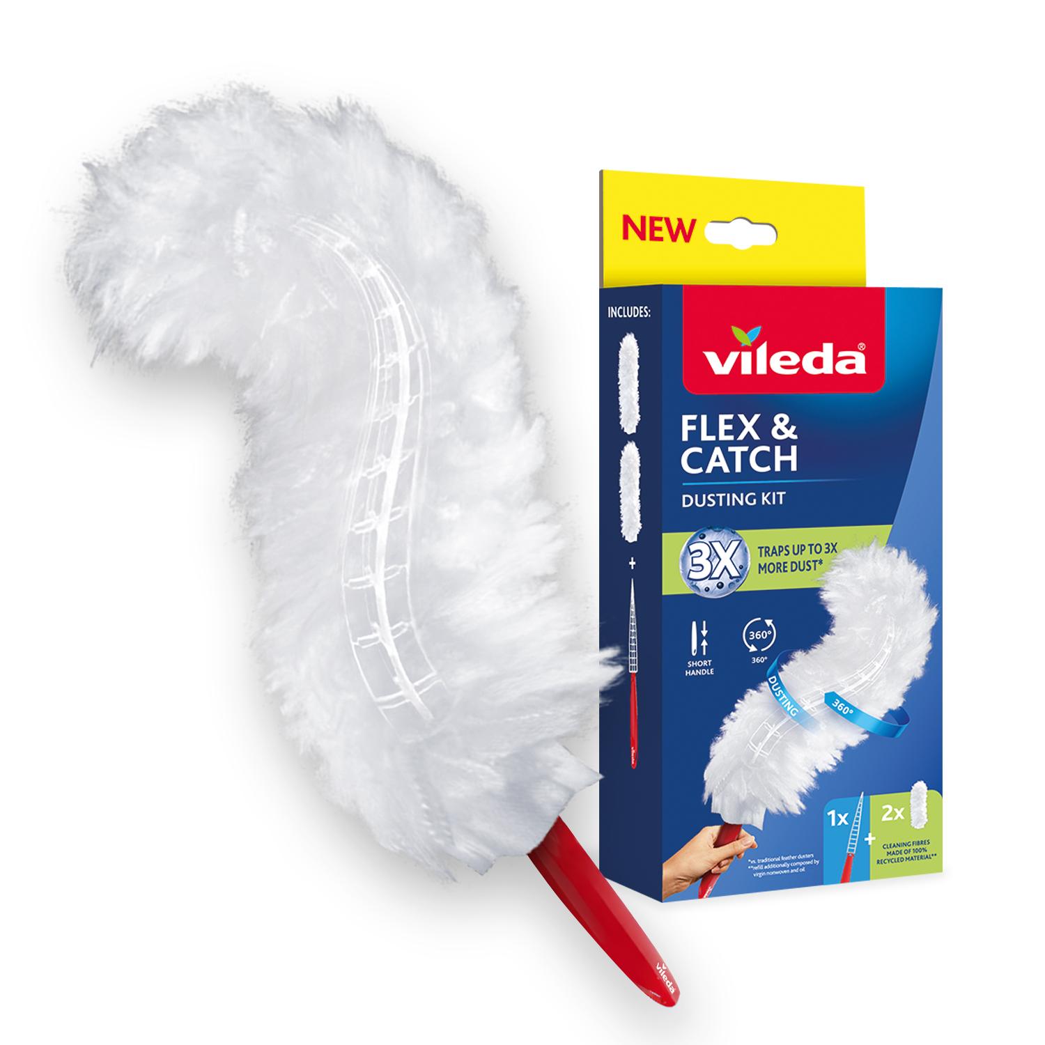 Vileda set za prašak i 2 zamjenske glave Flex i Catch