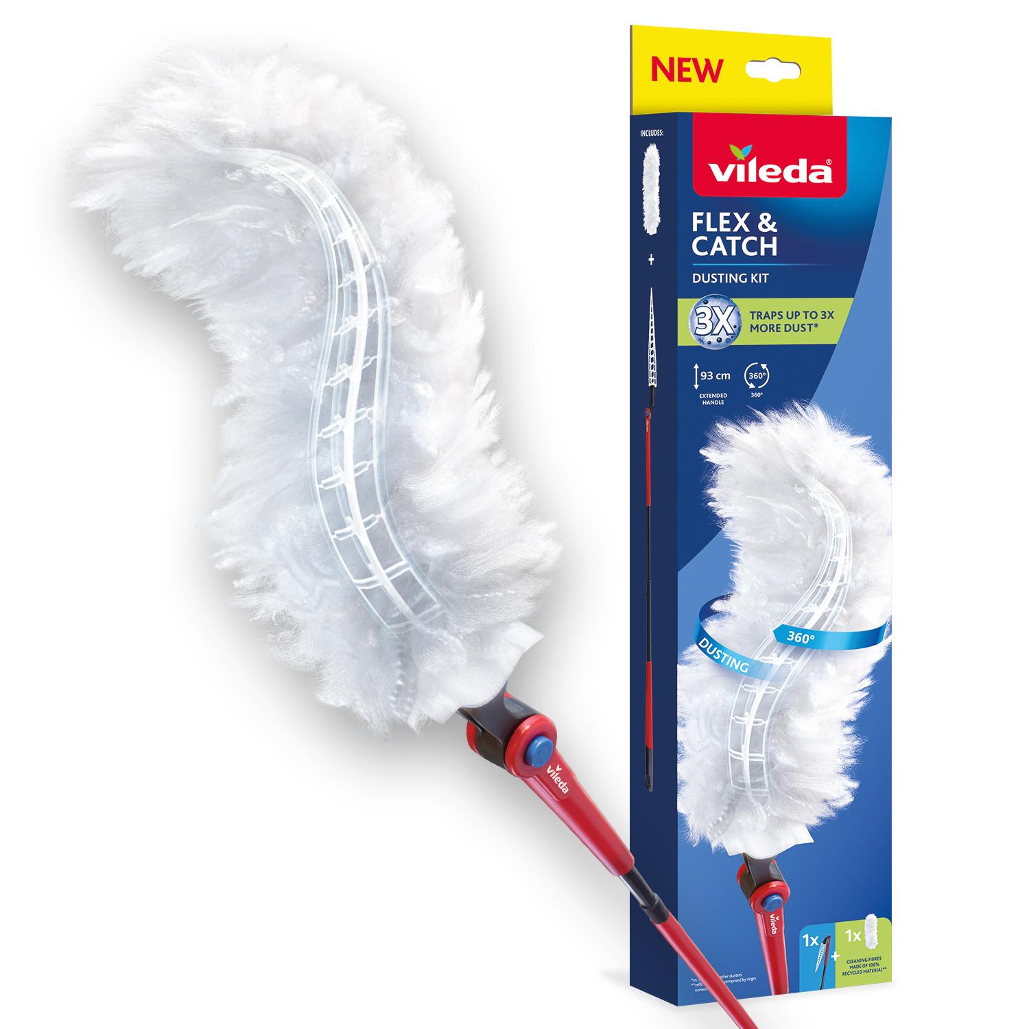 Vileda set praška i 1 zamjenska Flex and Catch glava