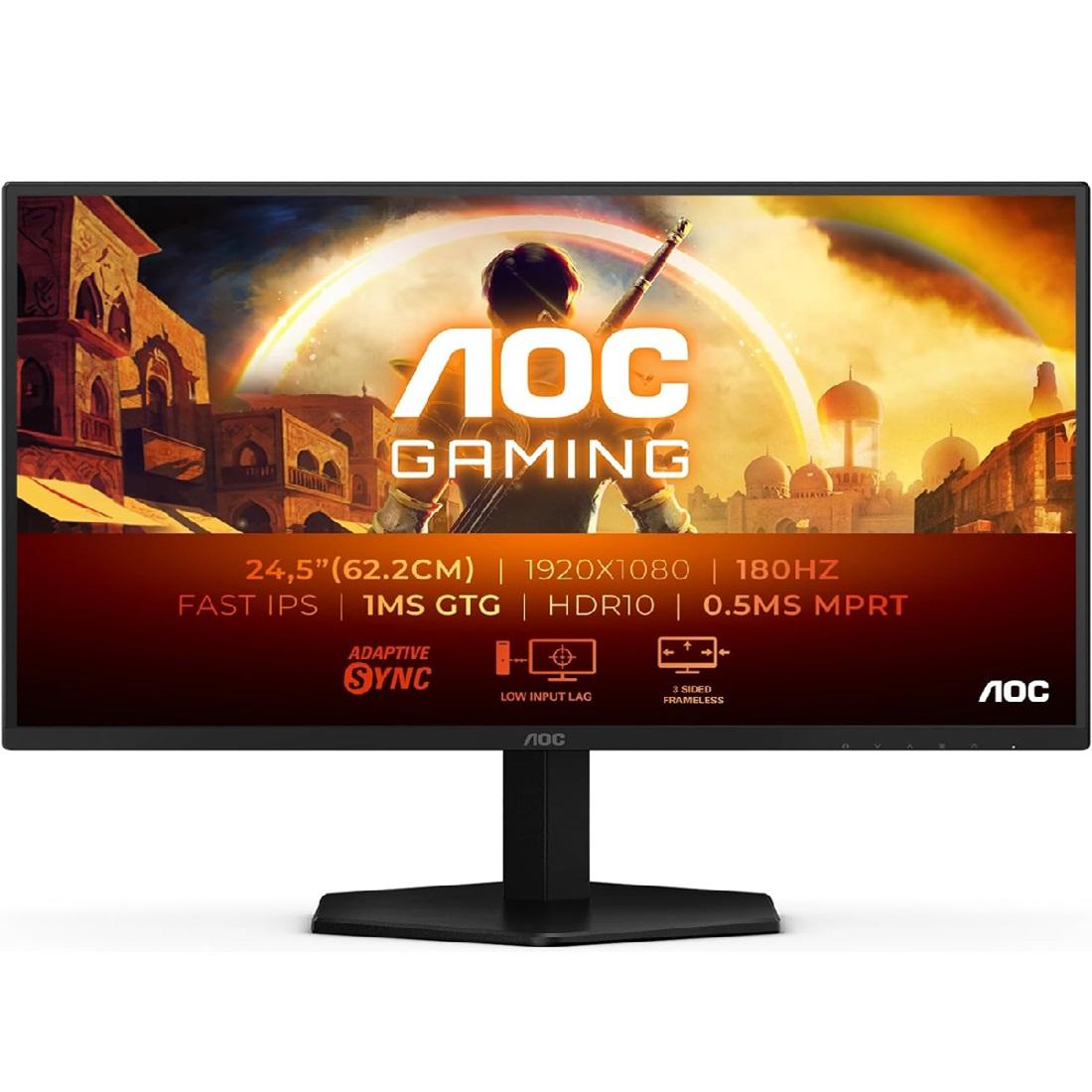 AOC gejmerski monitor 25G42E, 25", Full HD, IPS, 180 Hz, 1 ms, FreeSync, crni