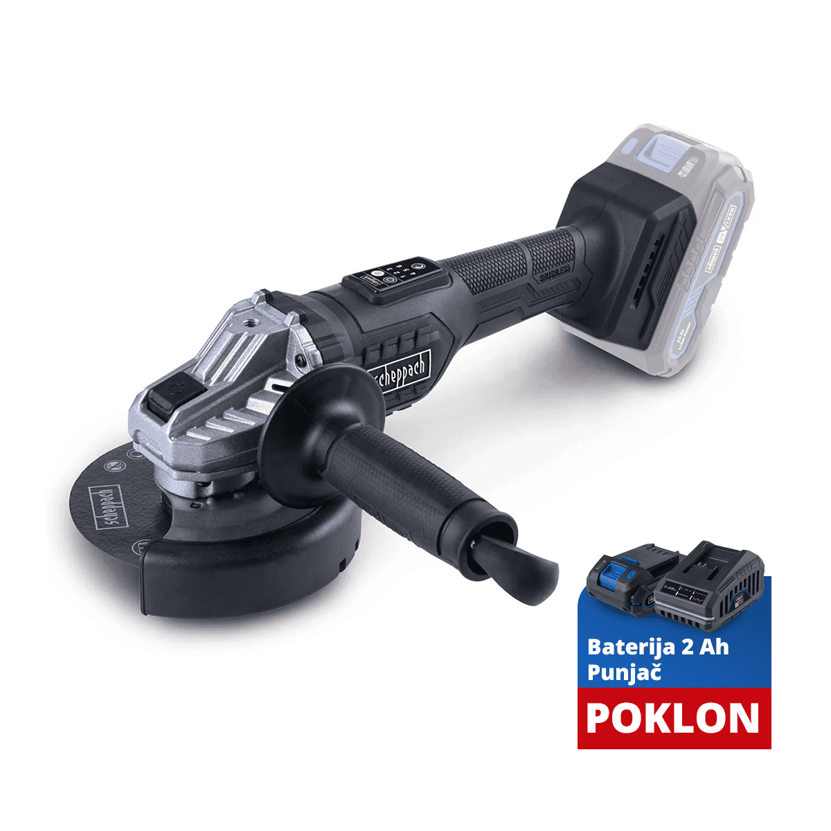 Scheppach Aku ugaona kutna brusilica, Brushless, IXES BC-WS125BE-X, Solo