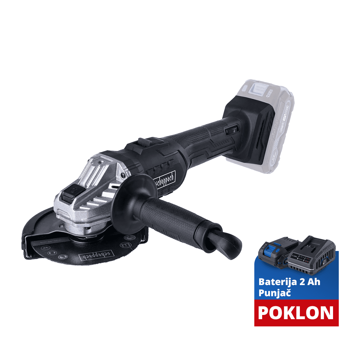 Scheppach Aku ugaona kutna brusilica, IXES C-WS125BE-X, Solo