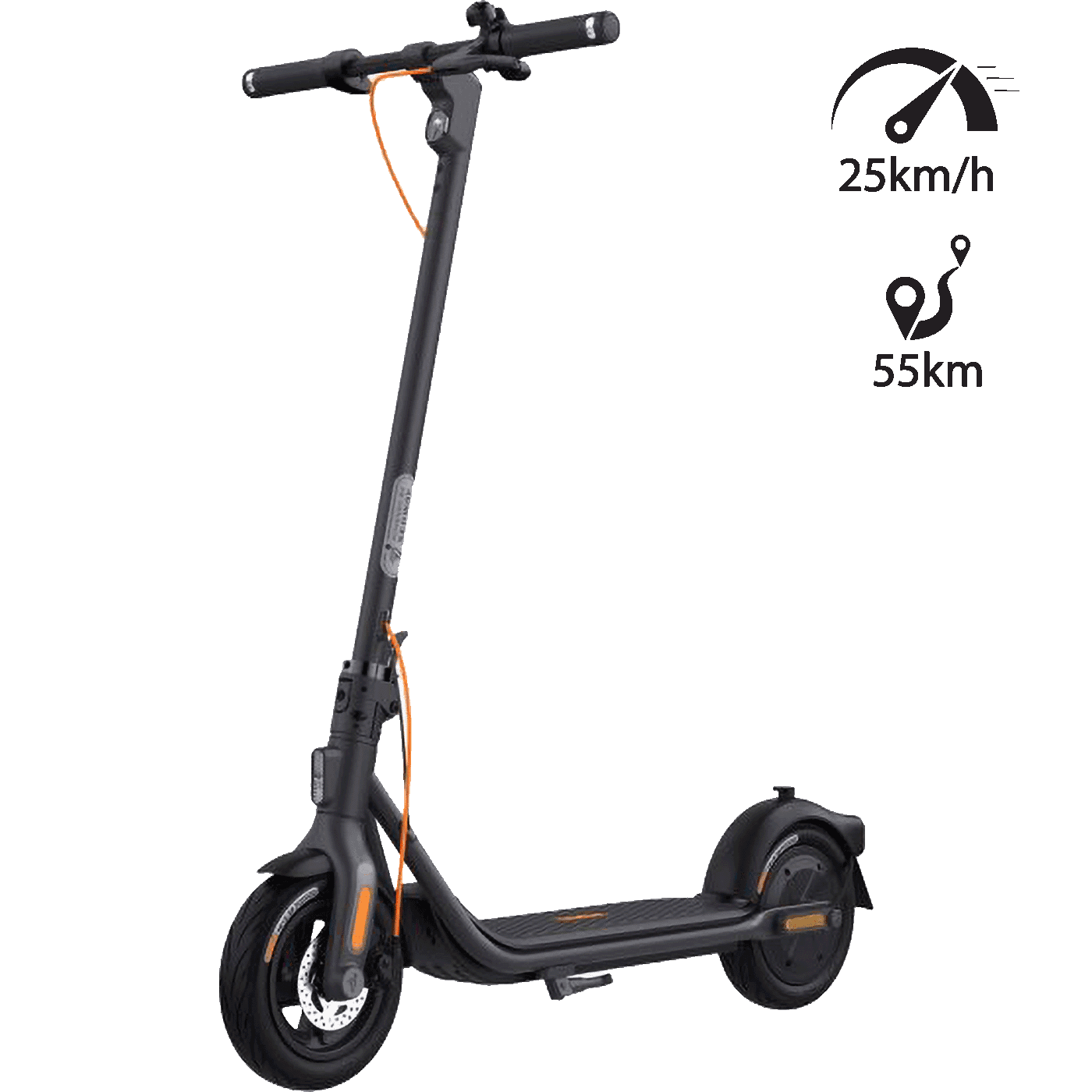 SEGWAY Električni romobil Ninebot kickscooter F2 plus, 55km, 25km/h, 800W, Crni