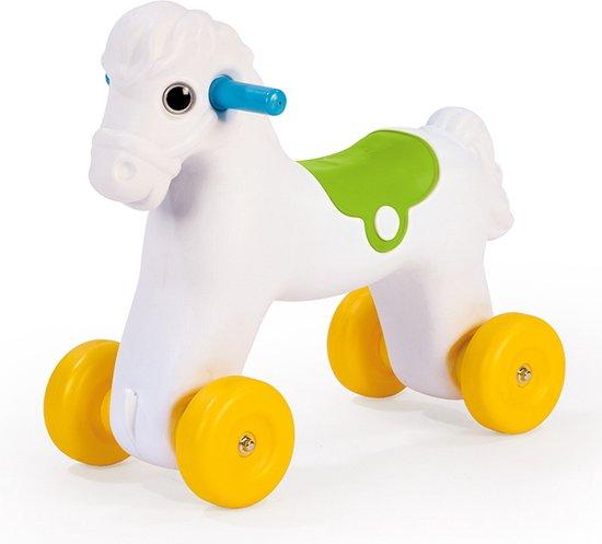 Dolu Poni za ljuljanje sa točkovima, Bijela