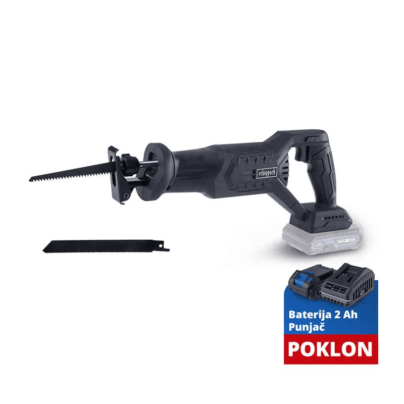 Scheppach Aku recipročna pila lisičji rep brushless IXES BC-SAS250BE-X, Solo, Crna