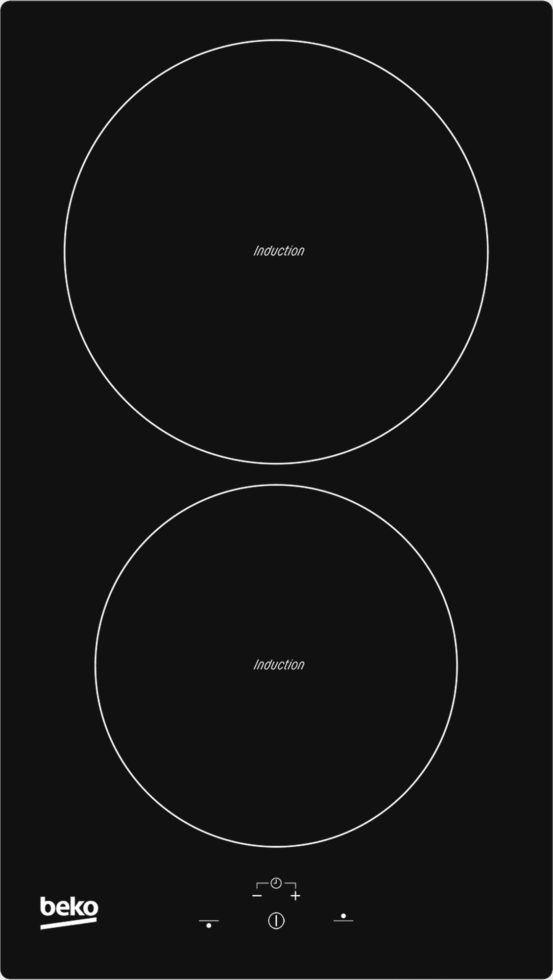 BEKO Ugradna ploča za kuhanje HDMI 32400 DT, Indukcija, 2 zone za kuhanje, Crna