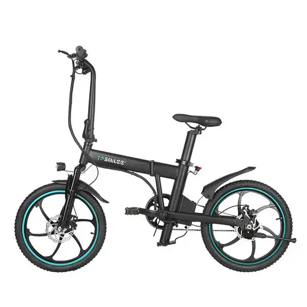 TFSMILEE Električno biciklo E1 E-bike sklopivo unisex, Crni