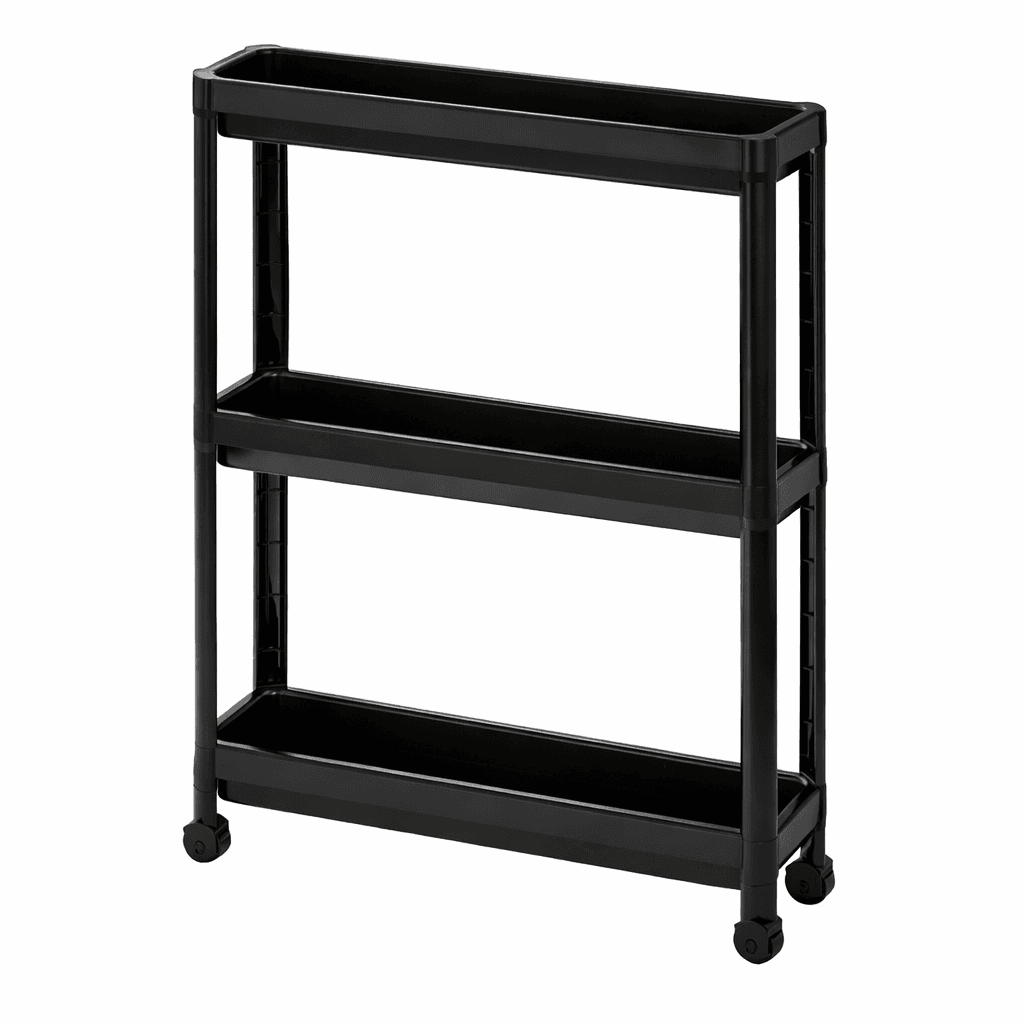 Polica na točkićima sa 3 nivoa 70 x 53 x 18 cm