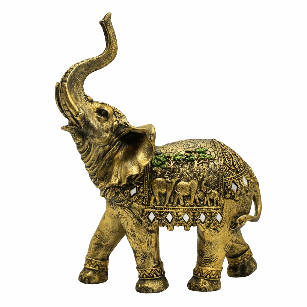 Dekorativna figura slon 29 x 21 x 11 cm, Zlatna