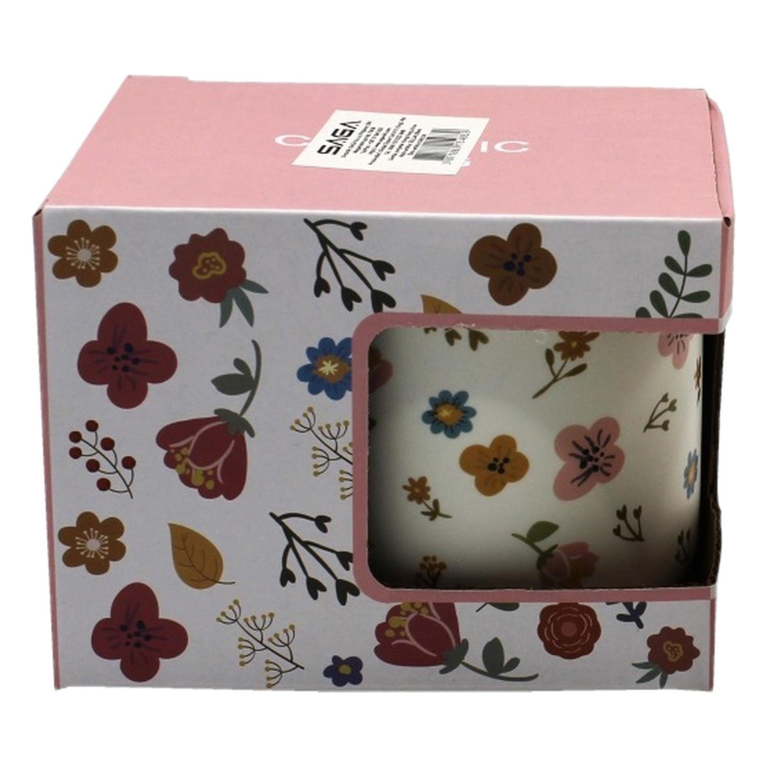 Šolja u kutiji sa cvjetnim motivom 350 ml