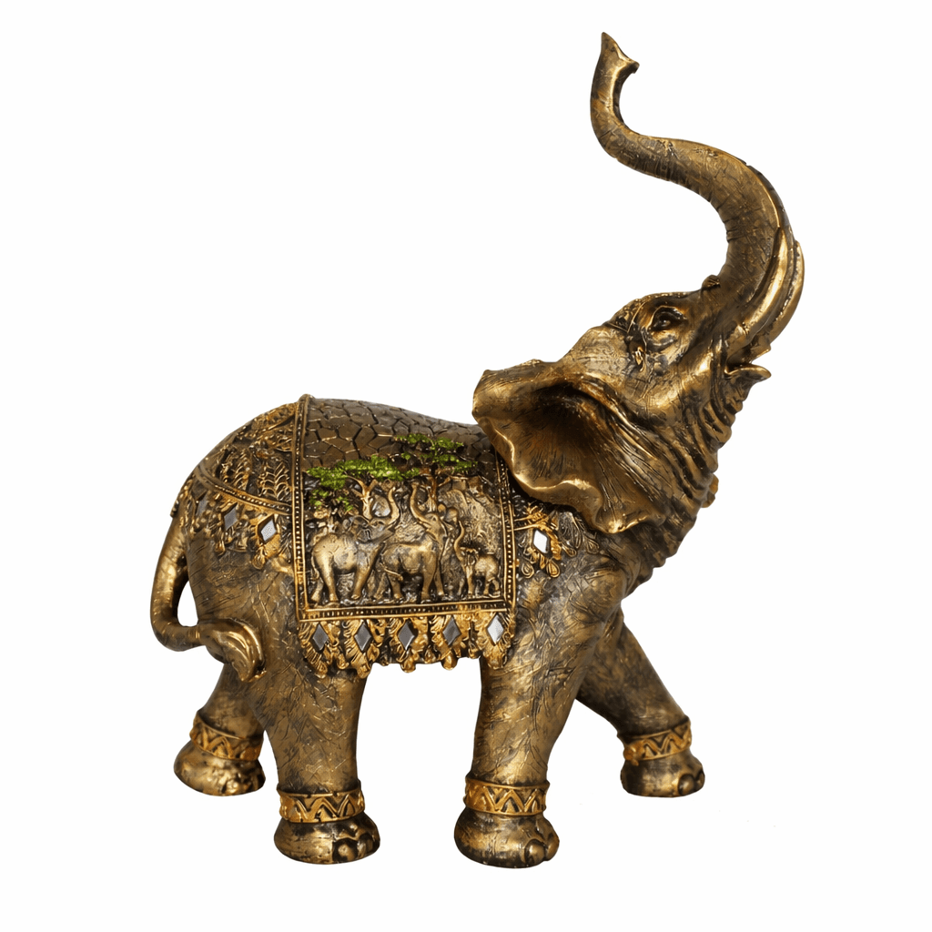 Dekorativna figura slon 33 x 27 x 11 cm, Zlatna