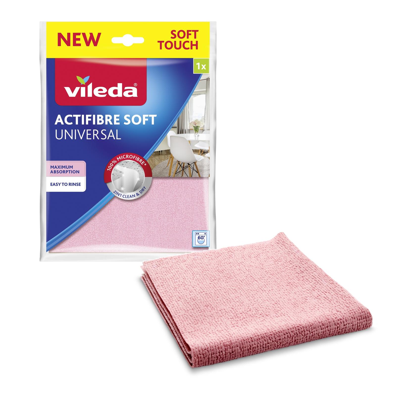 Vileda mekana Actifibre krpa, mikrofibra, roza