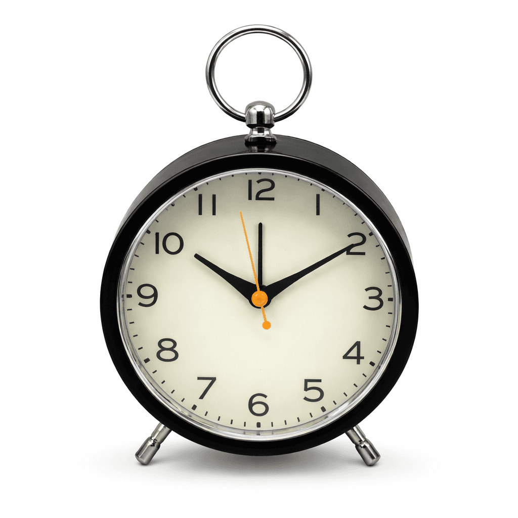 Stoni metalni alarm sat sa svjetlom 16 x 11 x 5.5 cm