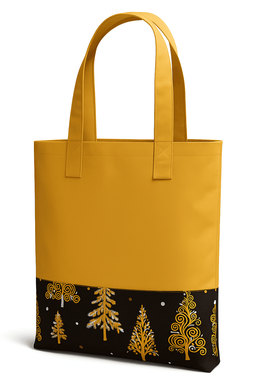 Ženski ceker sa zimskim motivom, žuti