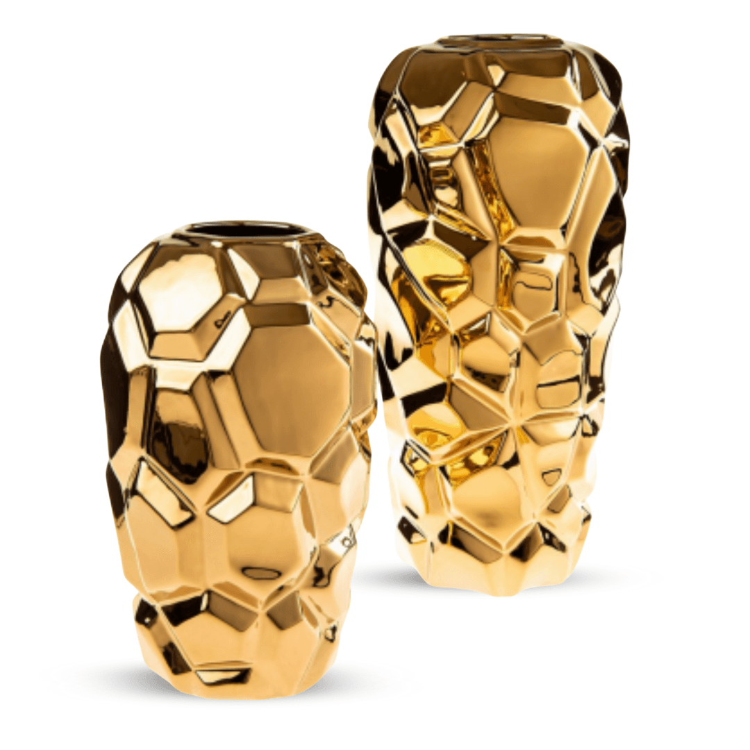 METALLON HOME Dekorativne vazne Gold Duo Set