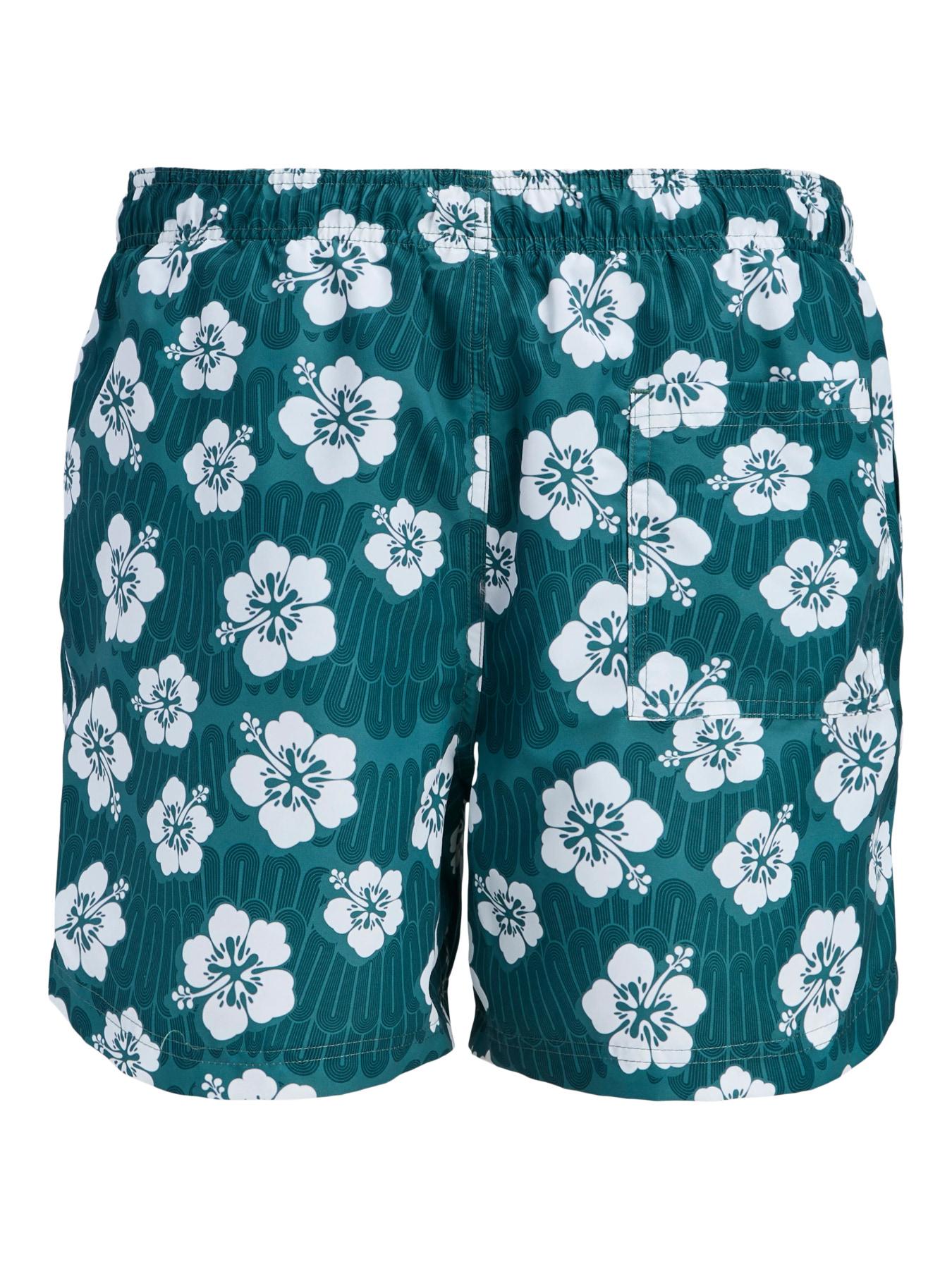 JJ REBEL Muški kupaći kostim JREBHAWAII SWIM SHORT PRINT, Zelena