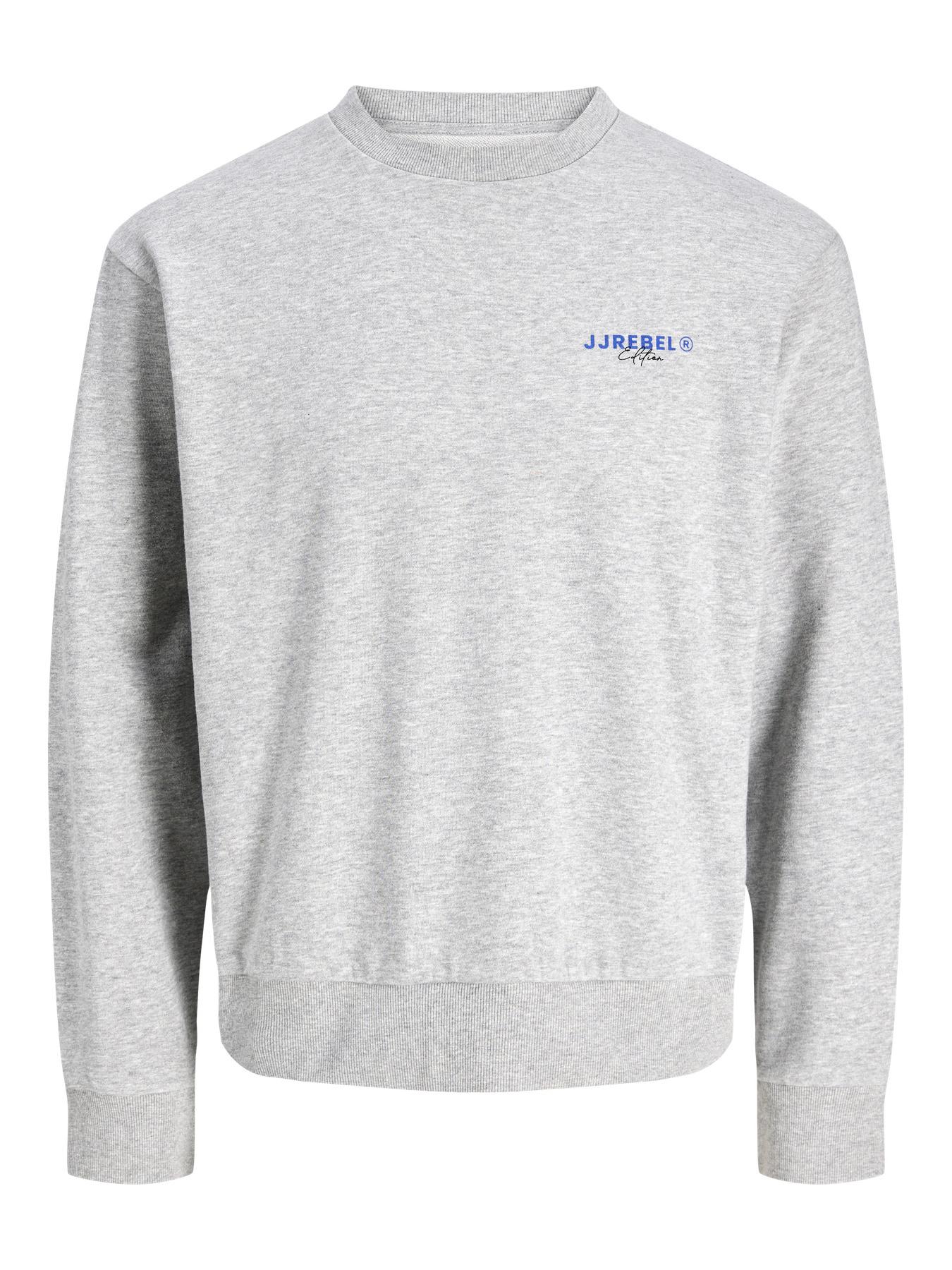 JJ REBEL Muška majica JREBHAYDEN CREW NECK SWEAT SN, Siva