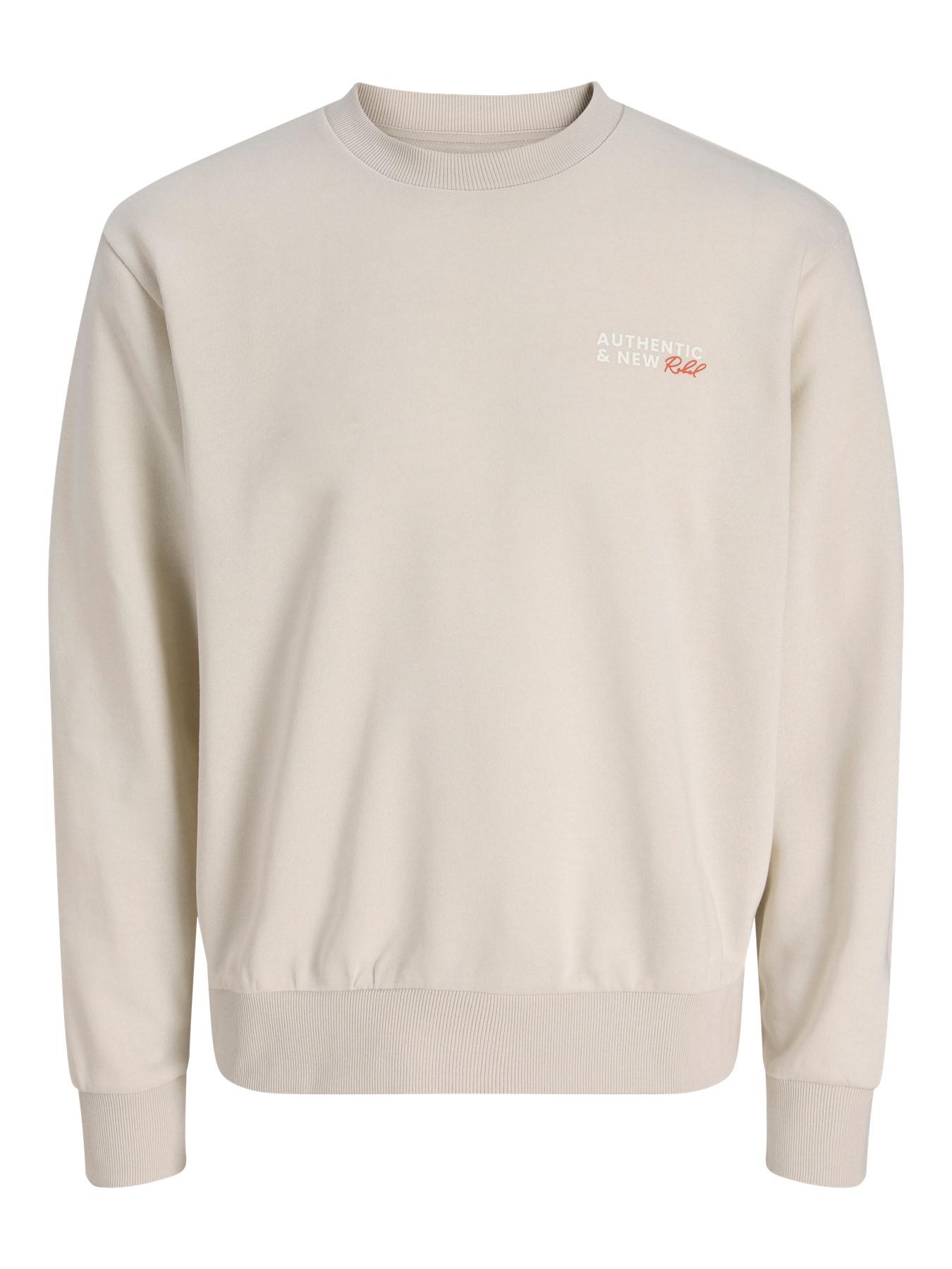 JJ REBEL Muška majica JREBHAYDEN CREW NECK SWEAT SN, Bež