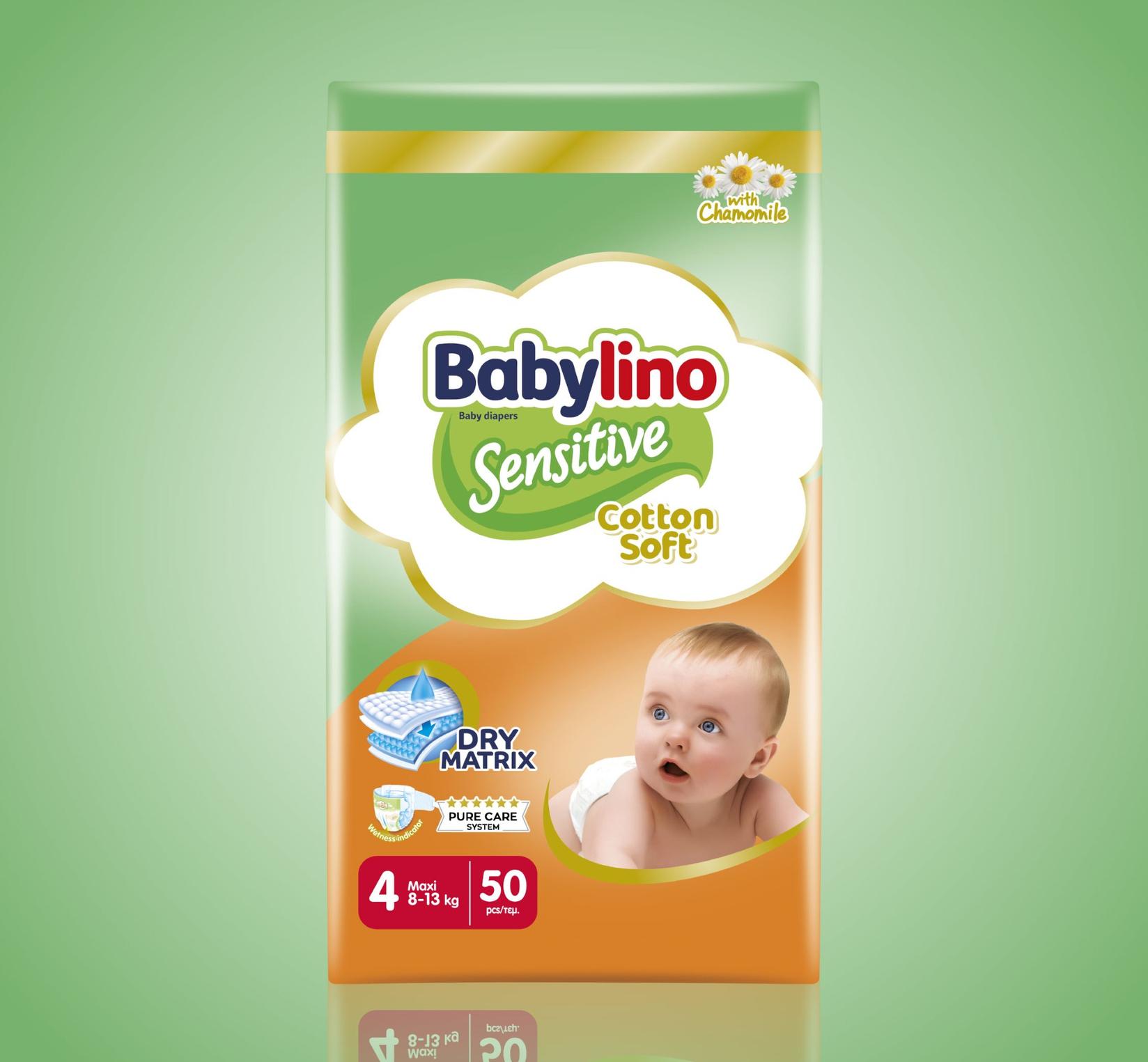 BABYLINO pelene za osjetljivu djecu br. 4 8-13 kg/50